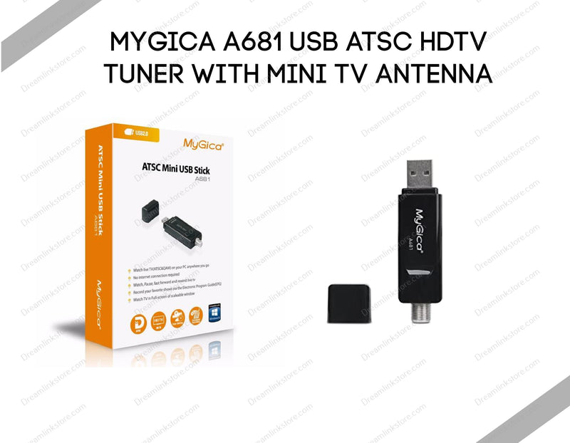 MyGica A681 USB ATSC HDTV Tuner with Mini TV Antenna Dreamlink-Formuler 
